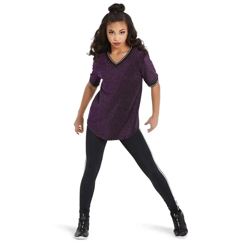 Pre-Owned Dance Costume Top Balera AH11398 Purple Large Child Jazz Hip Hop Cost